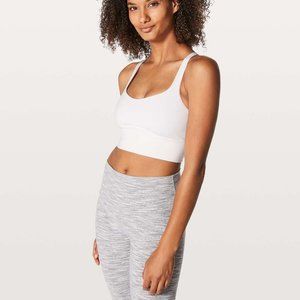 Lululemon Long Line Low Cut White Sports Bra - XS / Size 4